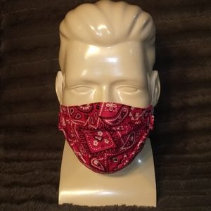 Reversible Pink Bandana Print Mask Teen/Adult Sm